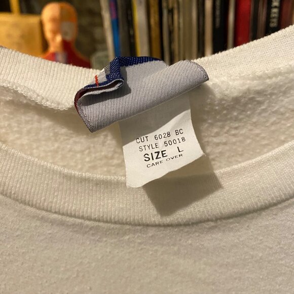 Vintage 80’s Santa Reindeer Snow Christmas Sweater Crewneck S/M - Picture 5 of 6